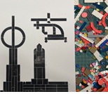 Print made with lego blocks